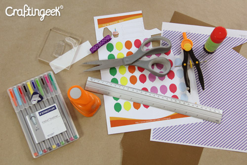 doğum günü kartı için malzemeler doğum günü kartı için malzemeler